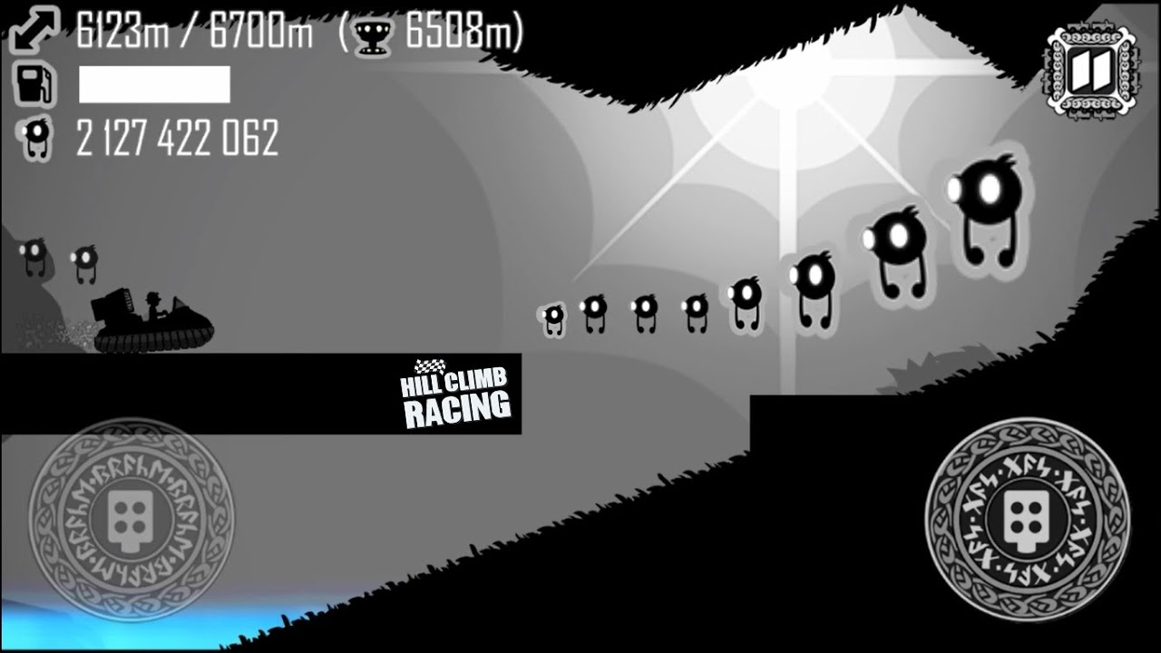 Hill Climb Racing - Hovercraft 9539m on Ragnarok