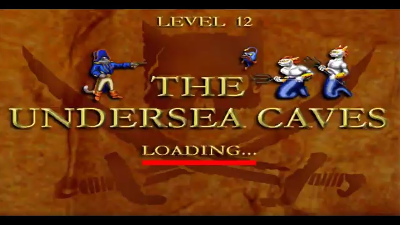 Captain Claw - Level 12 - The Undersea Caves & Boss Fight with Aquatis (Sixth Gem Collection)