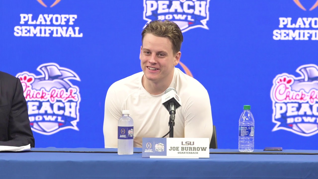 FULL Joe Burrow press conference after dominating Oklahoma in Peach Bowl