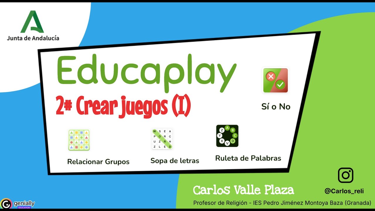 2#   Juegos Educativos I Sí o no Sopa de letras Relacionar Grupos Rueda de palabras