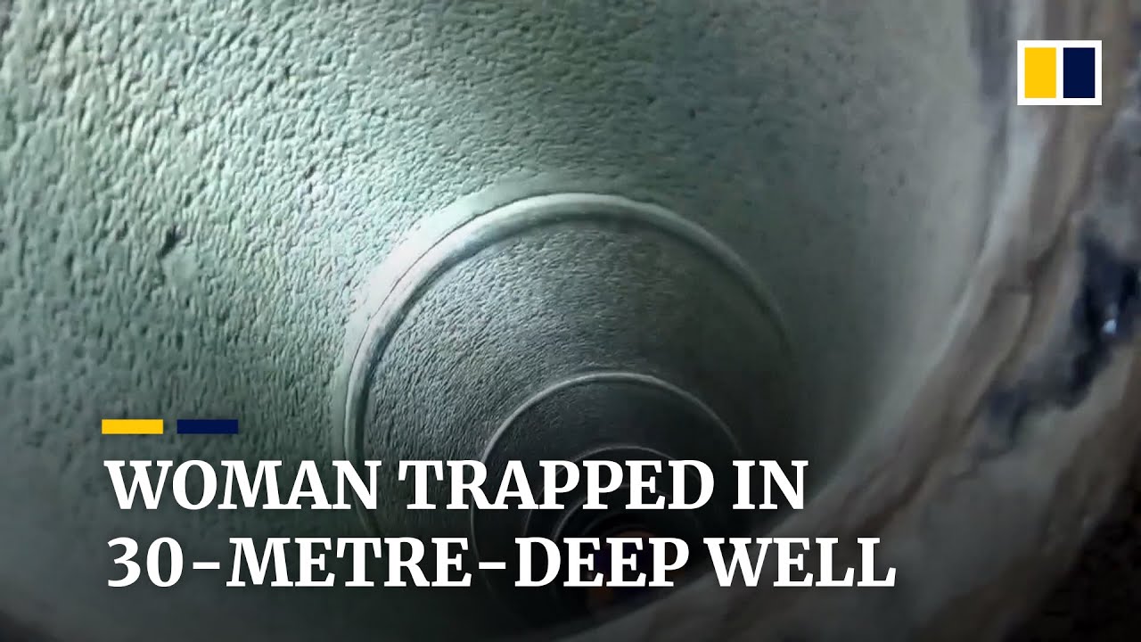 Woman trapped in 30-metre-deep well in northern China sparks tense rescue drama