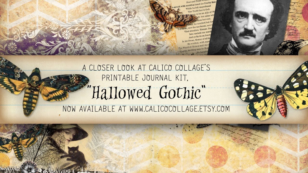 Printable Journal Kit Hallowed Gothic by Calico Collage