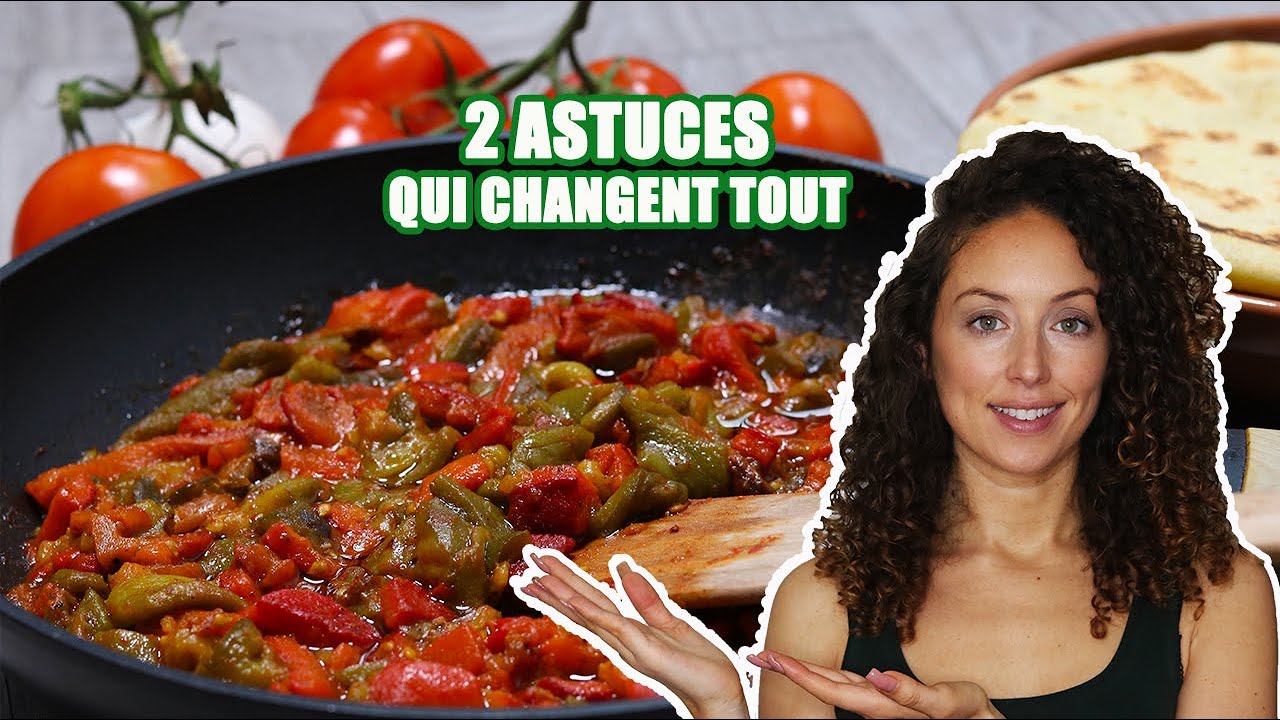 Comment faire la CHAKCHOUKA - poêlée de poivrons grillés (recette du Maghreb)