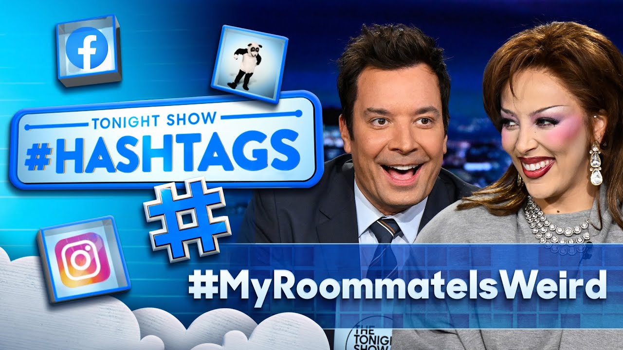 Co-Host Doja Cat Helps Jimmy with Hashtags: #MyRoommateIsWeird | The Tonight Show