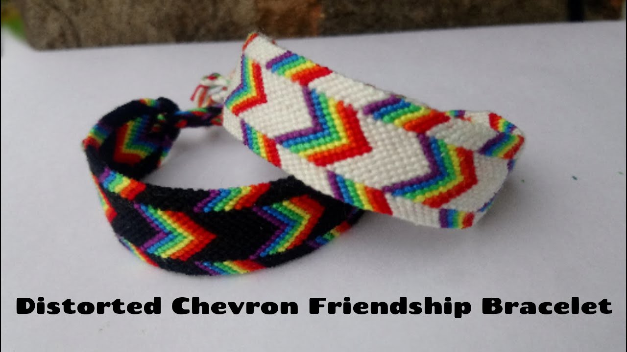 Distorted Rainbow Chevron Friendship Bracelet [Tutorial] ✨Advanced✨