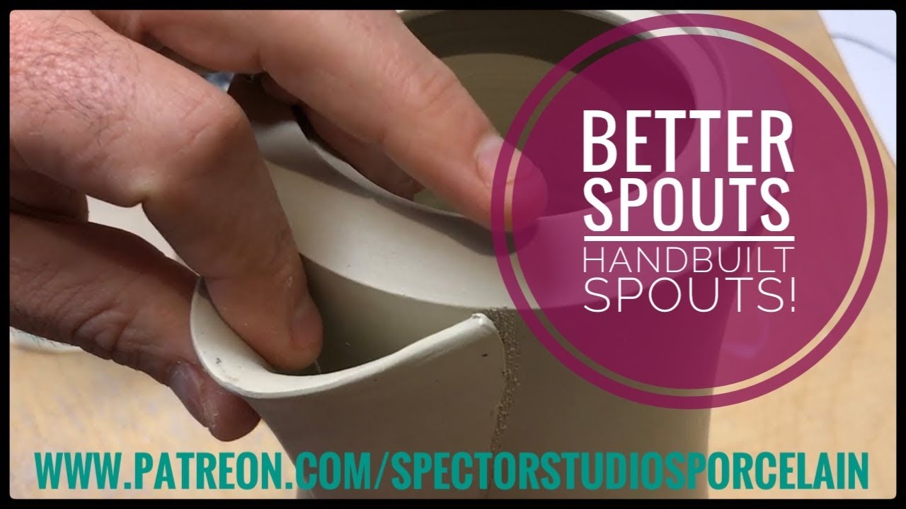 Pottery Handbuilding Demonstration: Learn To Make A Slab Built Coffee Pot Spout Using A Template