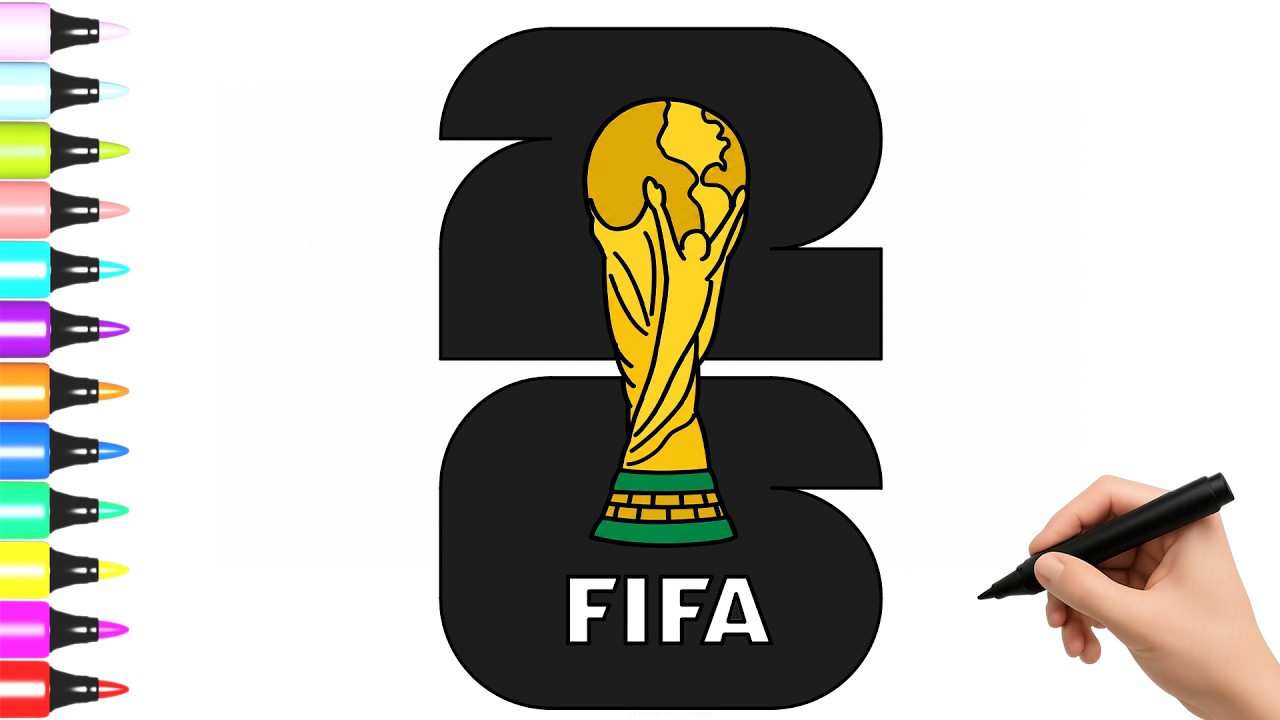 C&oacute;mo dibujar el emblema de la Copa Mundial de la FIFA 2026