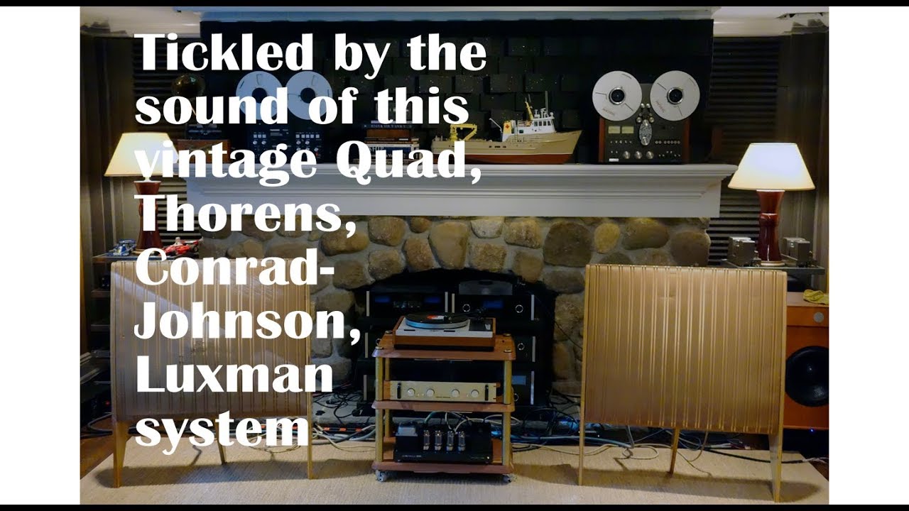 Vintage electrostatic speakers and tube electronics make the magic happen