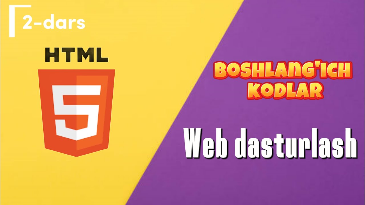 Html | 2-dars | Boshlang'ich kodlar | Wshington scholol | #webdasturlash