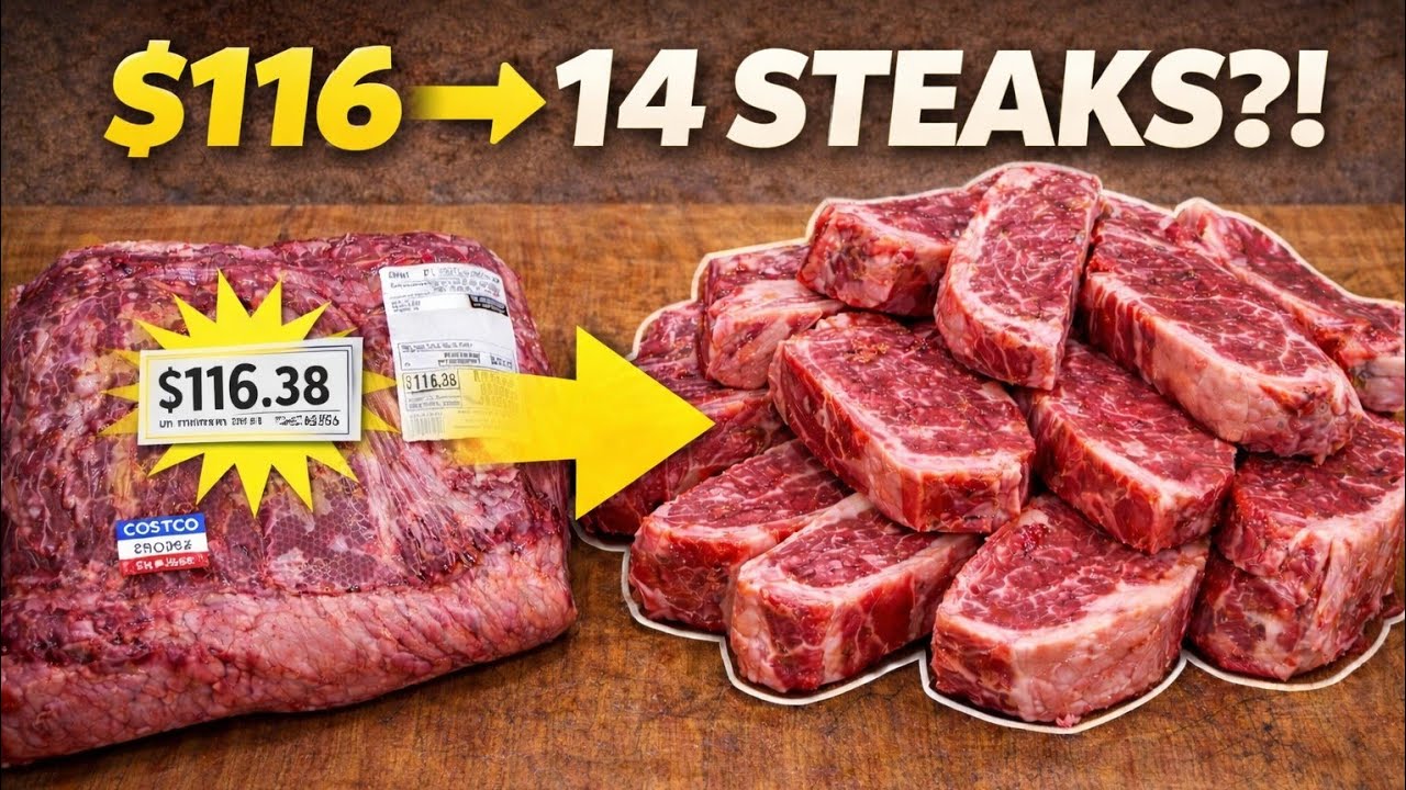 Из одного куска жареного мяса из Costco я сделал 14 стейков 