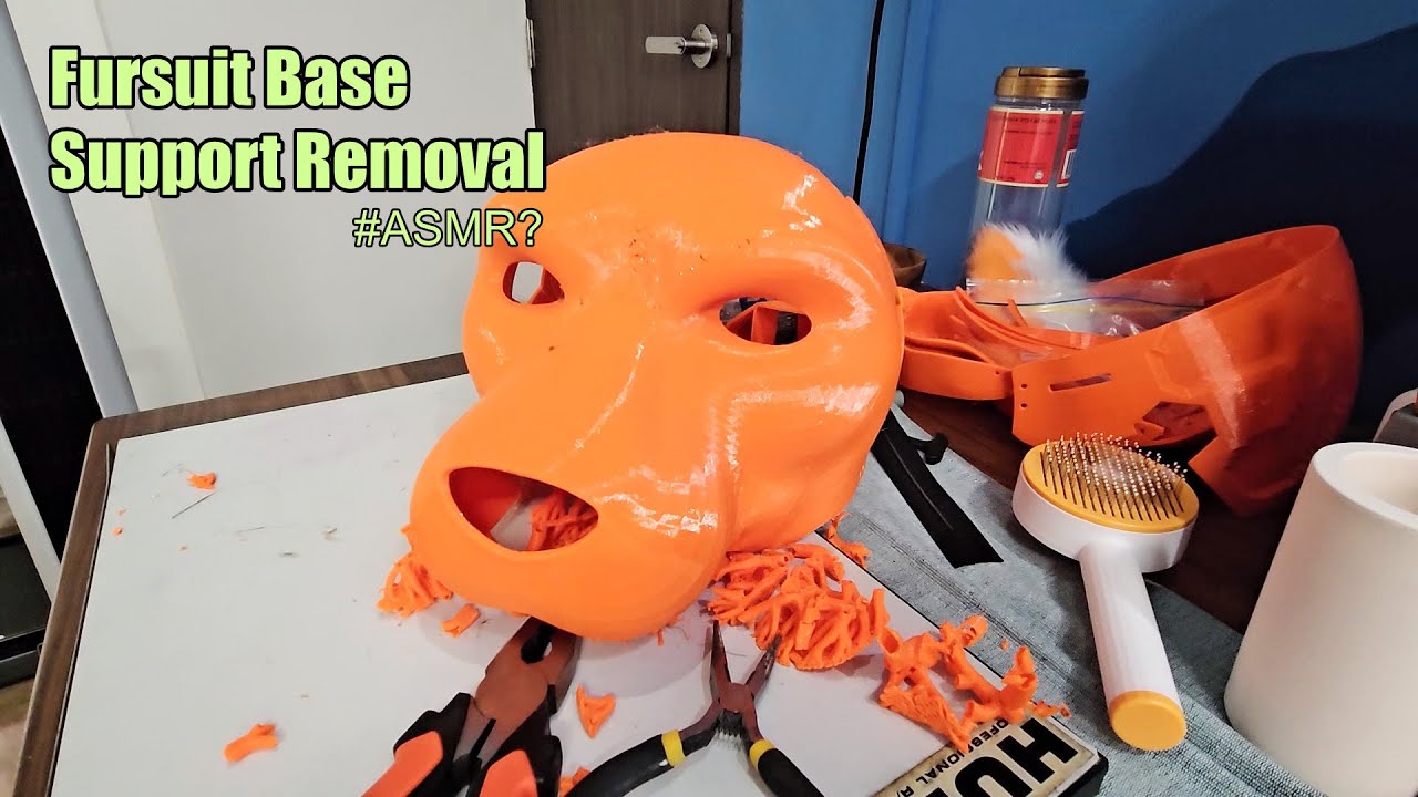Fursuit Base Support Removal #furry #3dprinting #fursuitmaking #asmr