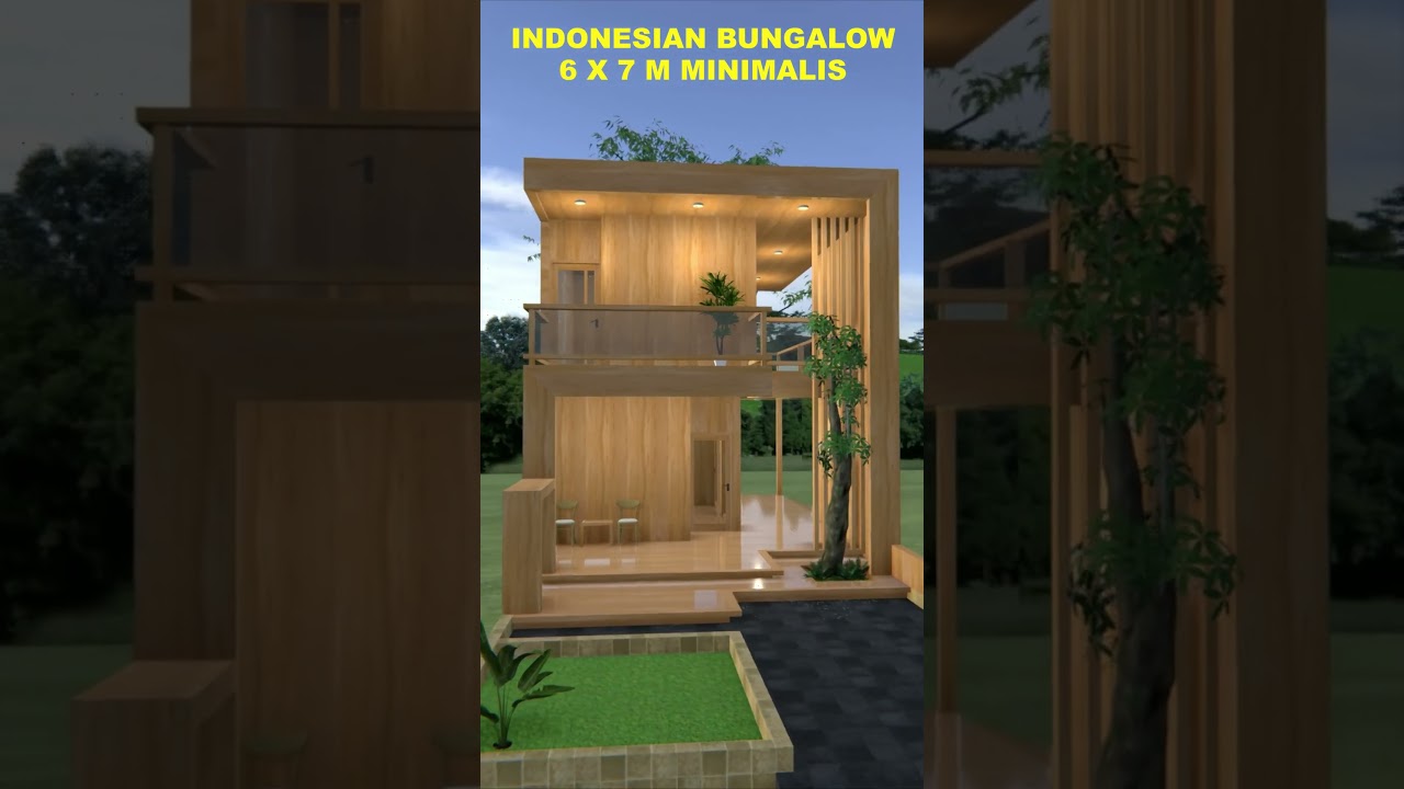 Bungalow Kayu lebar 6 m #rumah #rumahminimalis #rumahidamanku  #arsitekturrumah