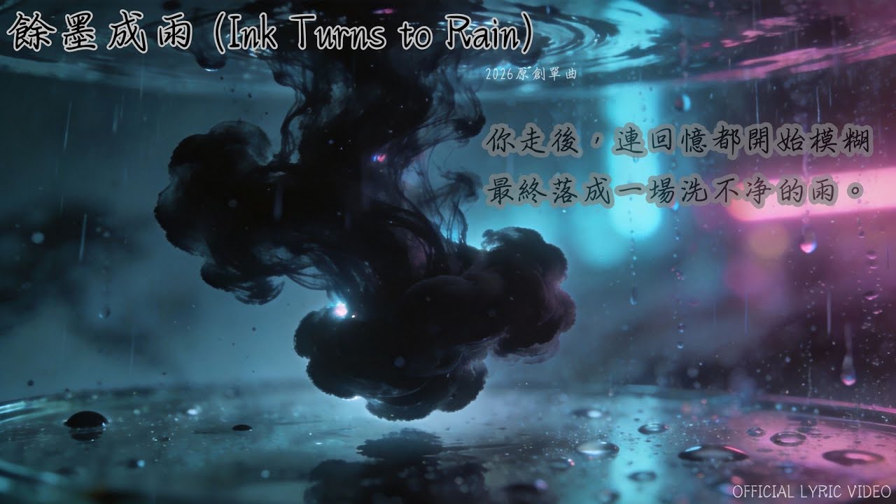【中文抒情歌】🎵歌名🎵餘墨成雨 Ink Turns to Rain｜Official Lyric Video ｜抒情歌曲｜｜ 「最美的回憶，往往也是最洗不掉的傷。」