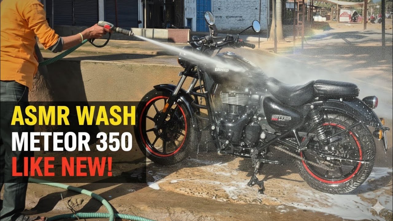 ASMR WASH METEOR 350 ROYEL ENFIELD