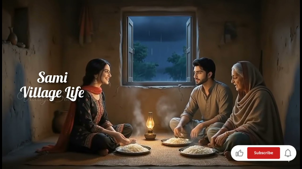 On The Rainy Night 🌧| Silence & Village Routine | My jealous Mother-in-law  😔 