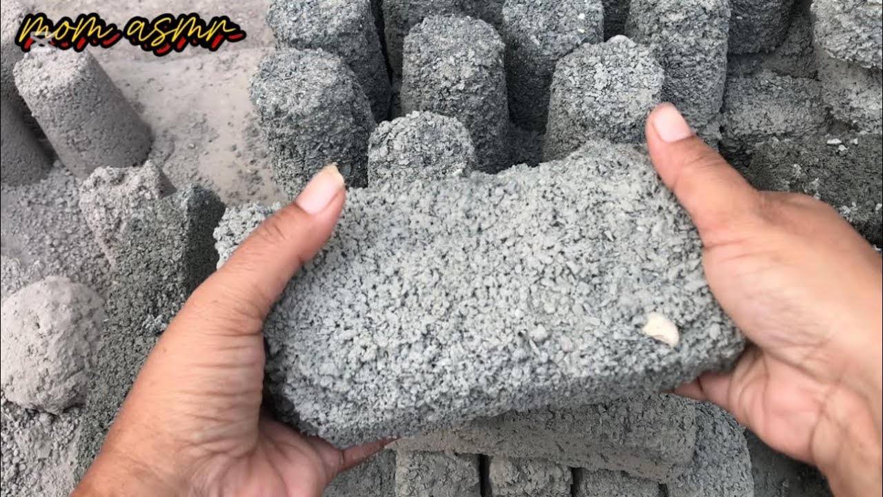 New bombastic crumbling video of grey concrete dry floor crumbling 🔥super 🤩