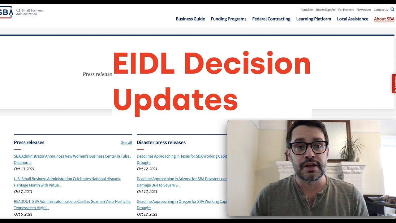 New EIDL Decision Updates Including EIDL Reconsideration Tips