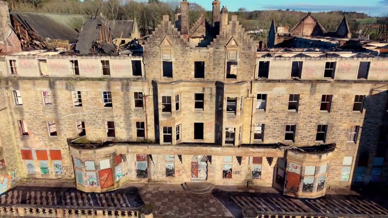 Exploring Abandoned Heartwood Hospital with Dogs & GoPro Drive Home in Barlanark | Drone Footage