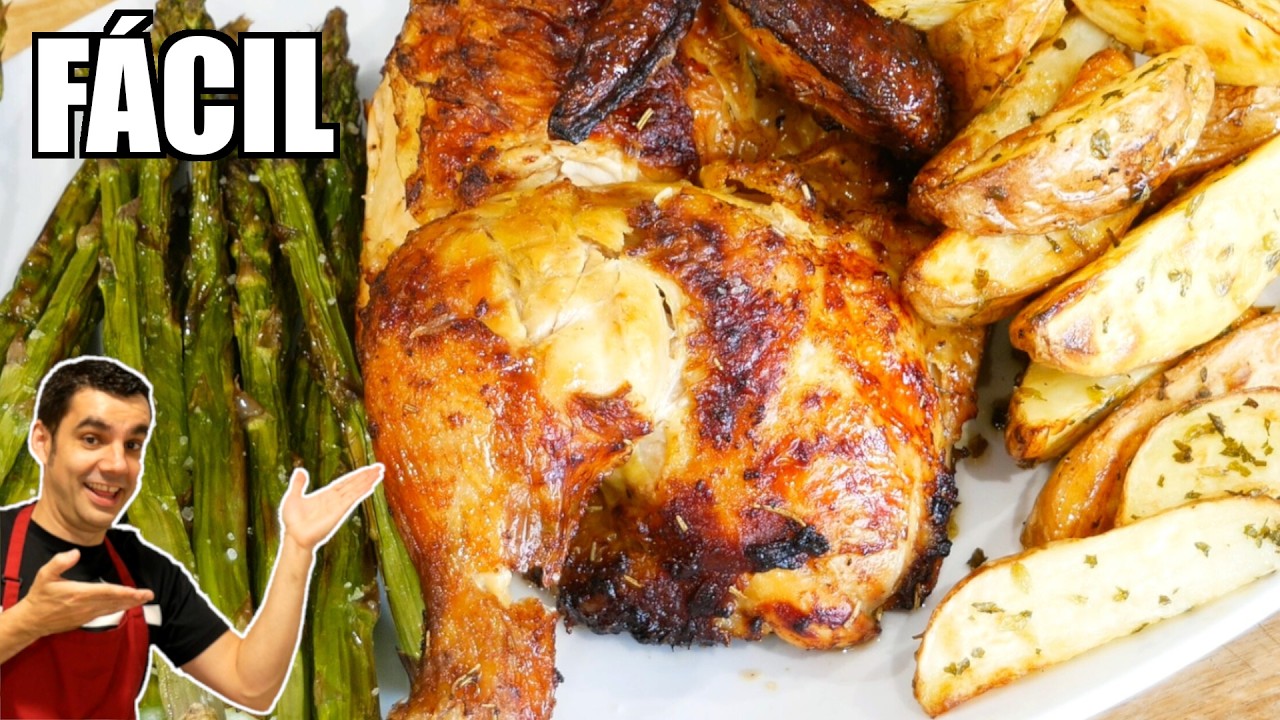 EL POLLO más FÁCIL y RICO con papas y espárragos