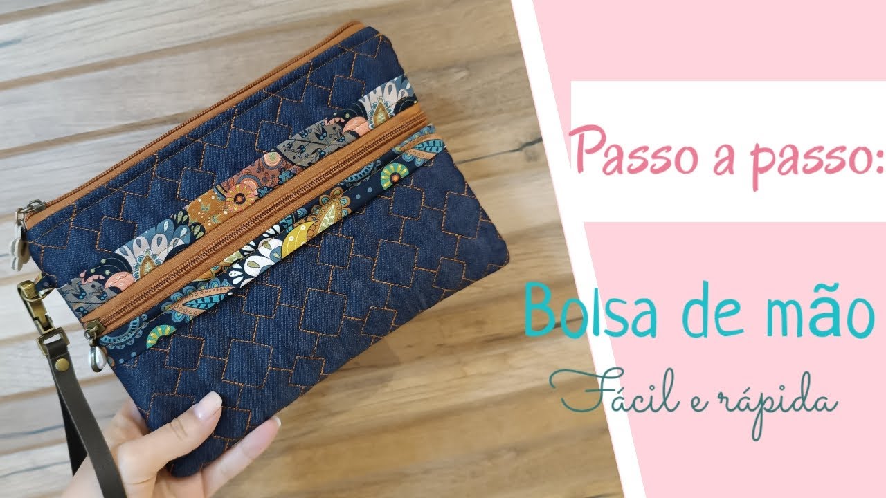 Passo a passo: Bolsa de mão #costuracriativa #facaevenda
