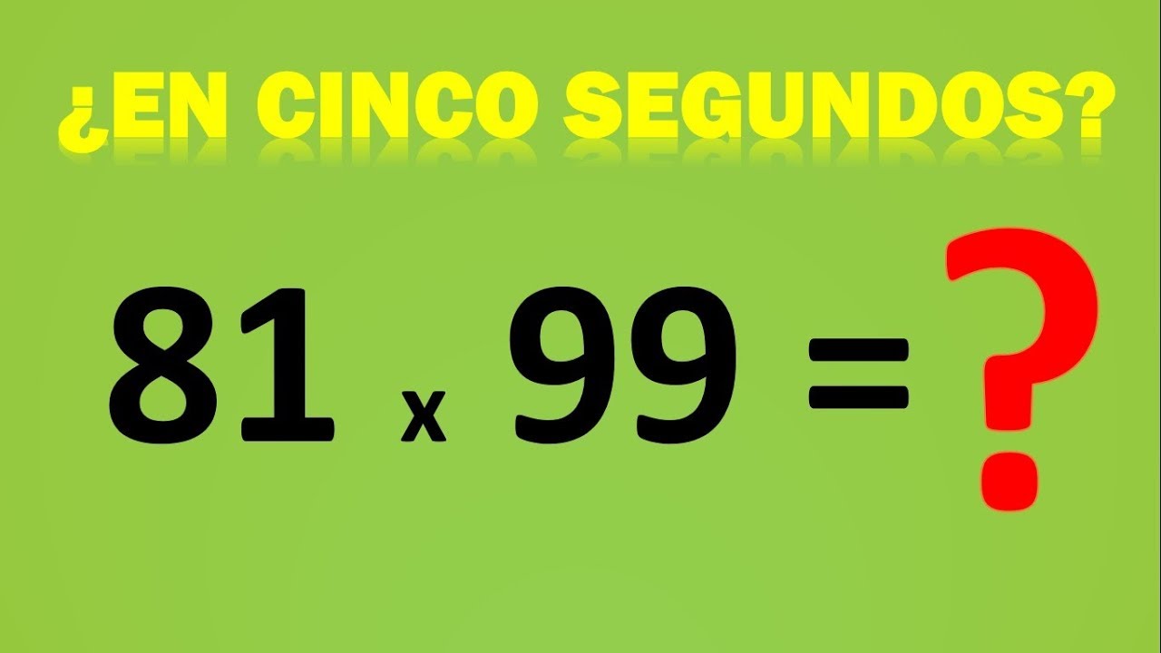 MULTIPLICAR CUALQUIER NÚMERO POR OTRO FORMADO POR NUEVES, SUPER RÁPIDO