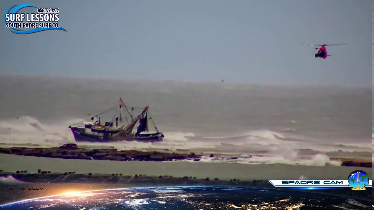 Coast Guard Helicopter Rescue at Boca Chica Texas