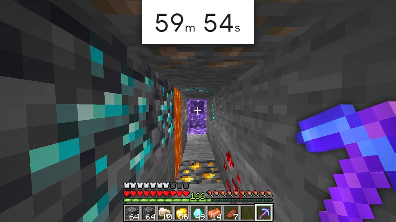 Mining in a Straight Line for 1 Hour in Minecraft 1.17... (I found THIS)