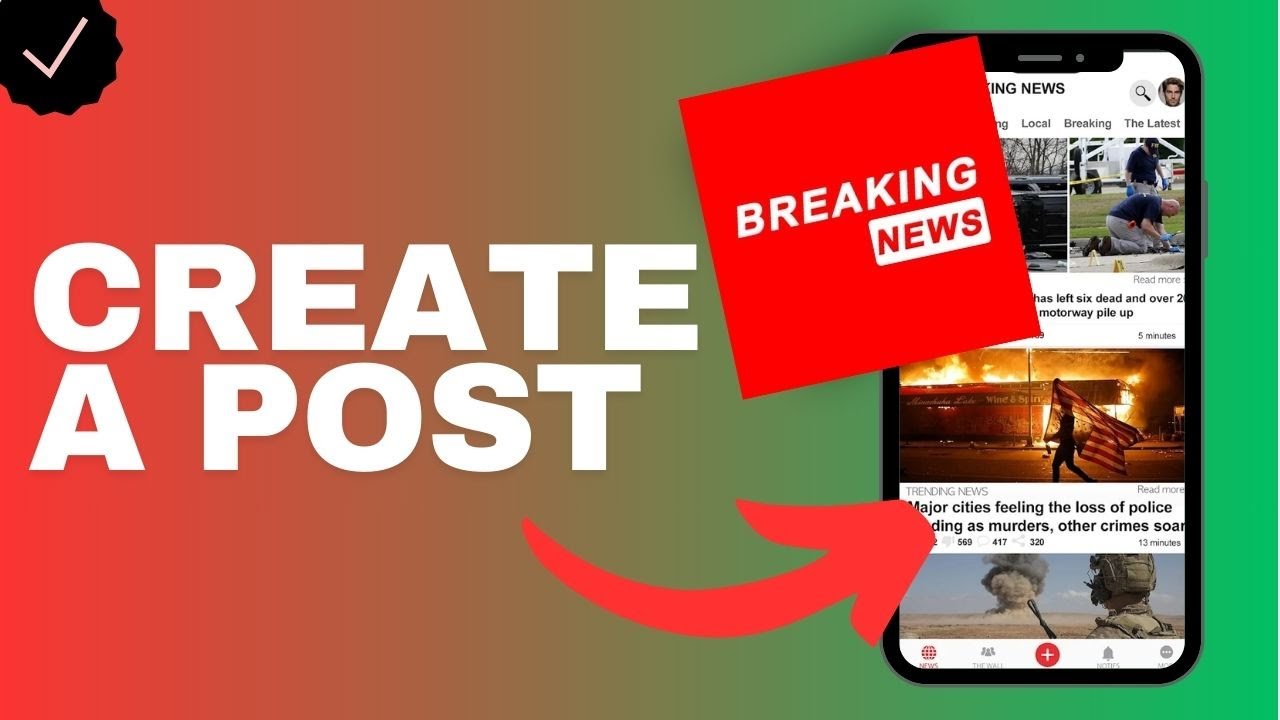 How to create a post in the Breaking News app?