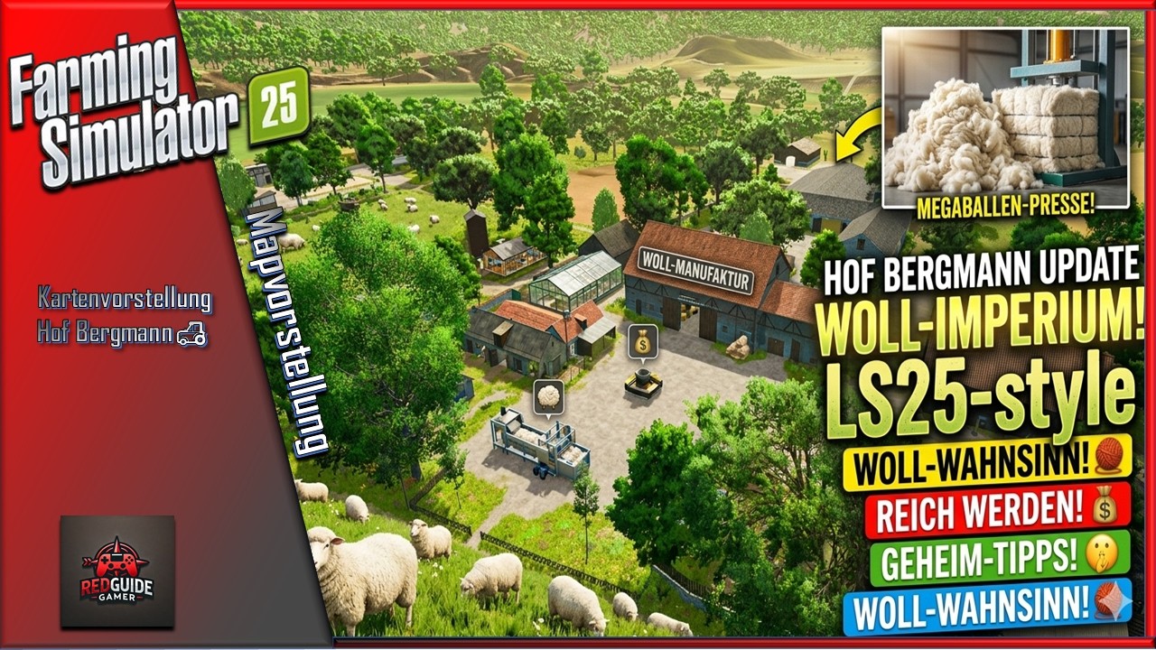 🐑 Hof Bergmann LS25 Frühjahrs-Update: Wolle: Waschen, Pressen & REICHTUM!