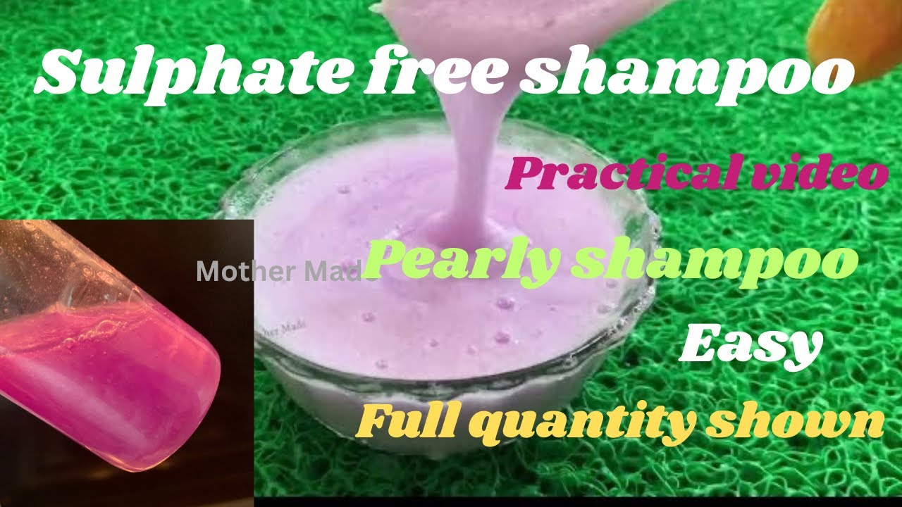 How to make Low cost pearly sulphate free shampoo/ secret formula / video with quantity of materials