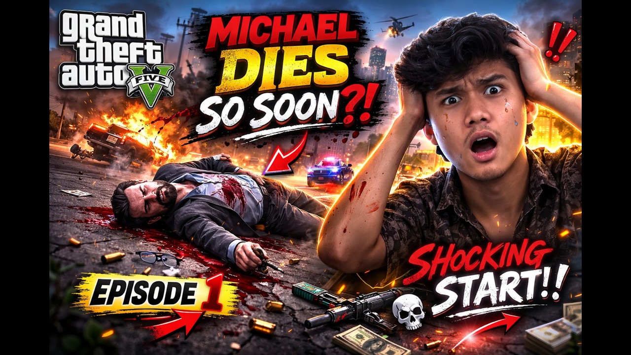 😱 MICHAEL DIES THIS EARLY?....| GTA 5 ENHANCED (EP-1). #gta #gta5 #mustwatch #gaming
