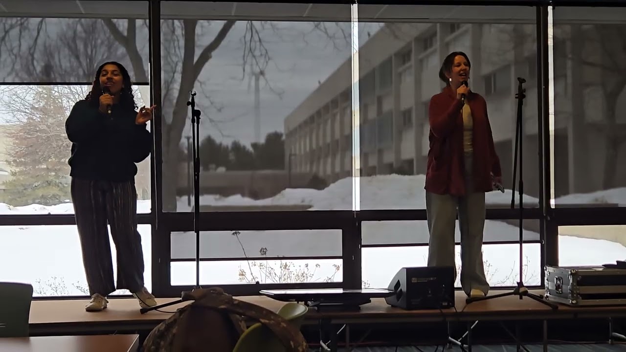 My awesome advisor and I singing The Schuyler Sisters from Hamilton 🤭