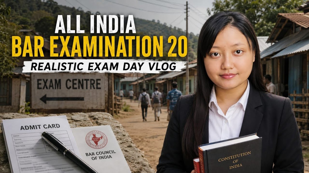 ALL INDIA BAR EXAMINATION 20 &mdash; Realistic Exam Day Vlog☺️ 📚⚖️ #aibe20  