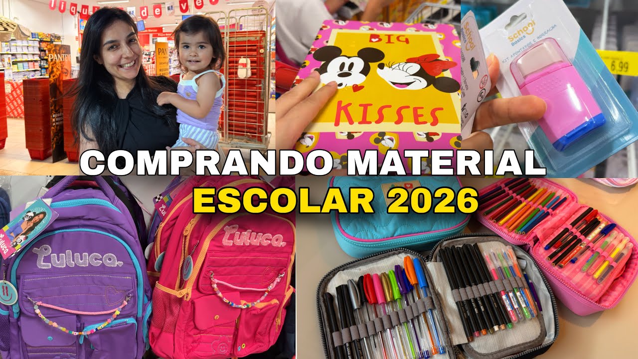 COMPRANDO MATERIAL ESCOLAR 2026 | MATERIAL ESCOLAR NAS LOJAS AMERICANAS | ORGANIZANDO ESTOJO 