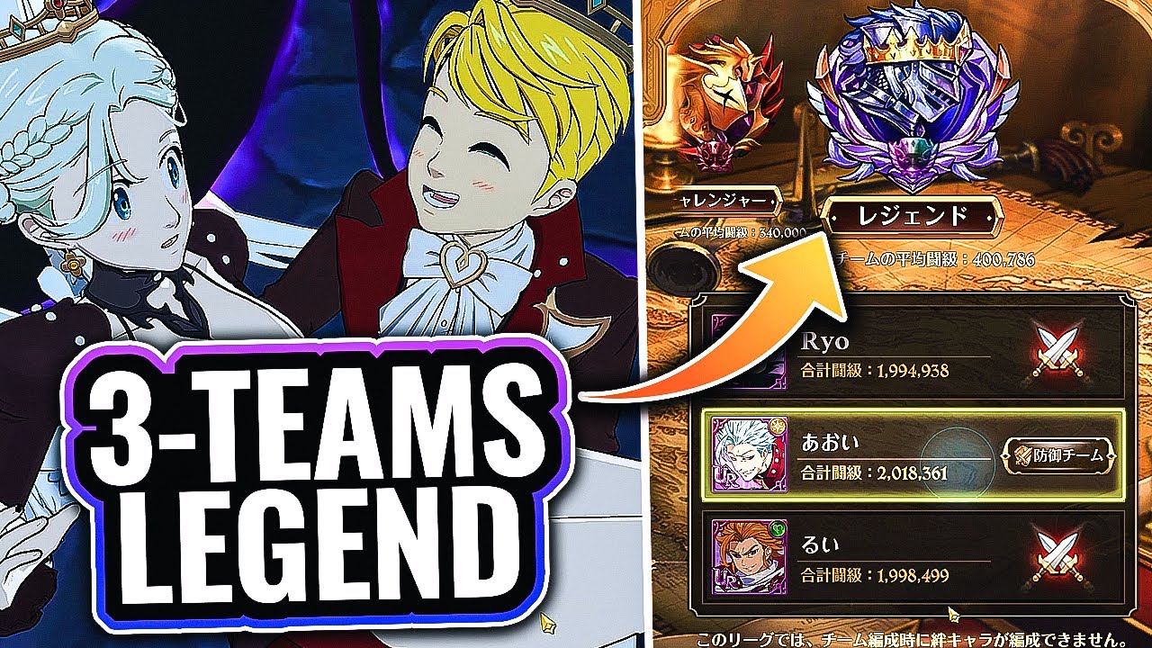 NEW HERO ARENA COMPLETE LEGEND DIFFICULTY GUIDE!! USING ONLY 3 TEAMS! [7DS: Grand Cross]