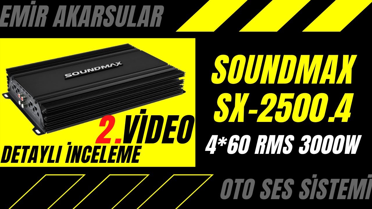 Soundmax SX-2500.4 *4.60RMS* 3000w oto amfi ayarlama ve inceleme 2 L.P.F/H.P.F/nedir detaylı #egza