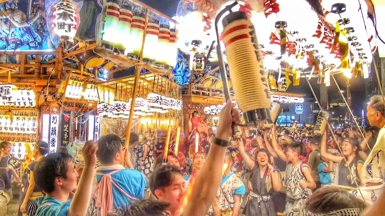 白熱の盛り上がり!!💫 三嶋大祭り 2025【当番町 山車 20分の競り合い】2025.8.16 静岡県 三島市 三嶋大社 (一番町·芝本町·中央町二区·中央町)