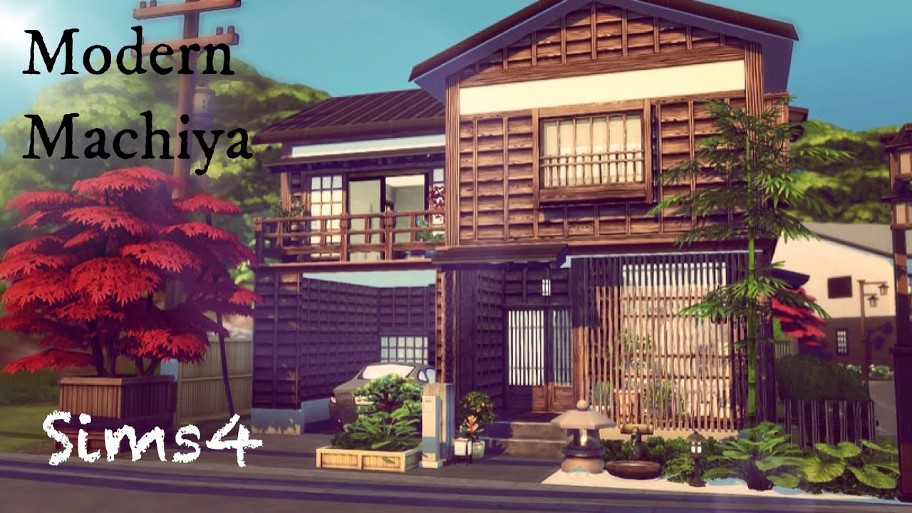 Modern Machiya House 町家～和モダンな家～  Sims4 シムズ４/NOCC/ Speed Build Snowy Escape