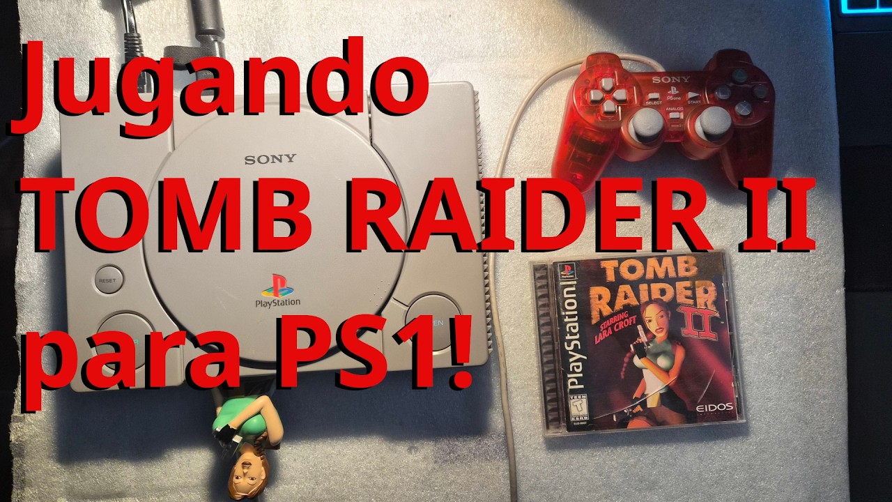 Jugando TOMB RAIDER II para PLAYSTATION en una PS1 1997. #retro #retrogaming #tombraider
