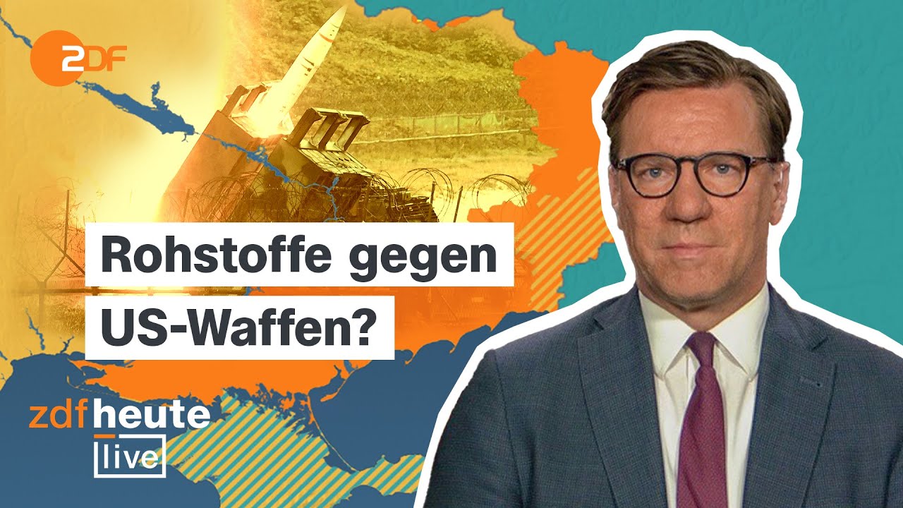 Militärexperte zu Trump-Plänen: Seltene Erden für US-Hilfen – wem nutzt der Deal? | ZDFheute live