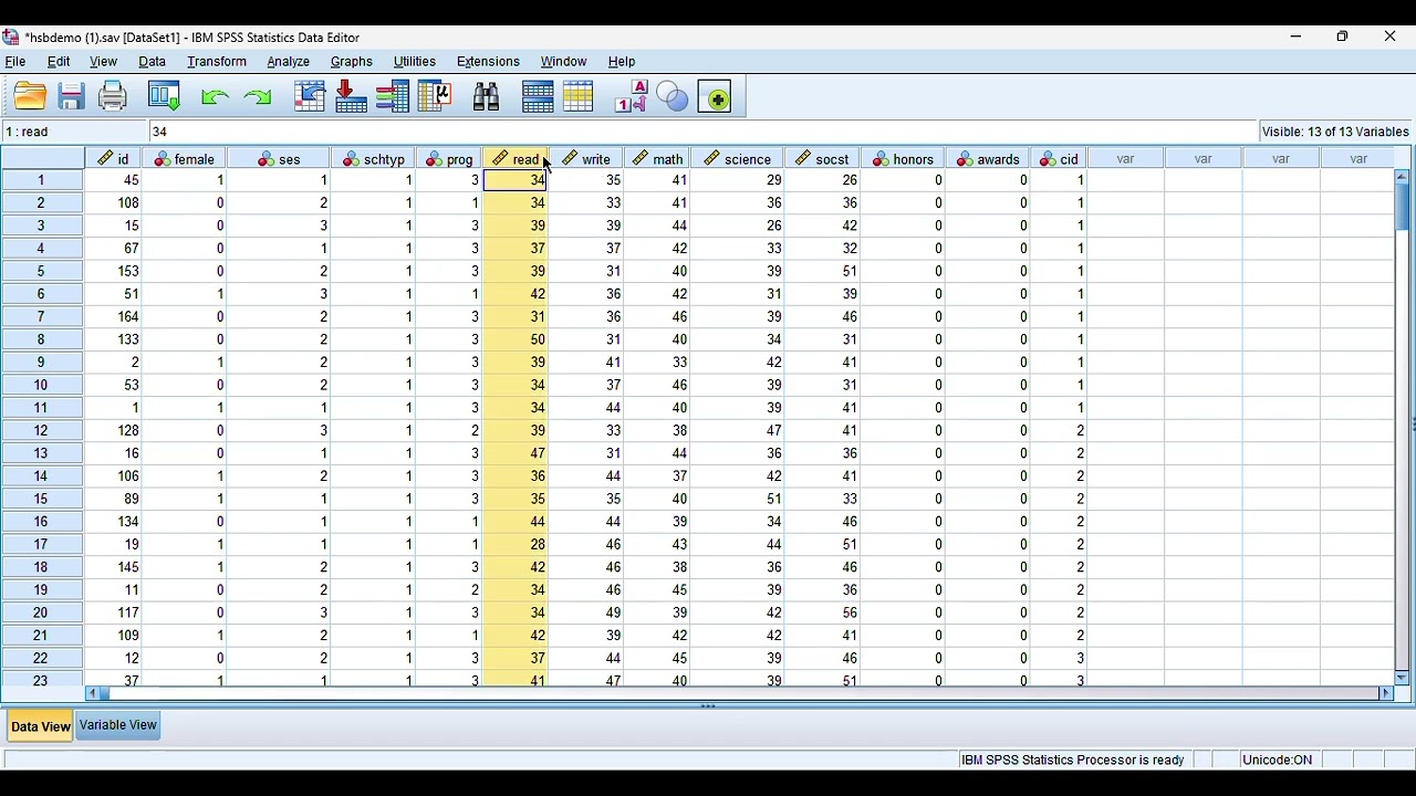 Multiple Regression Analysis  in SPSS