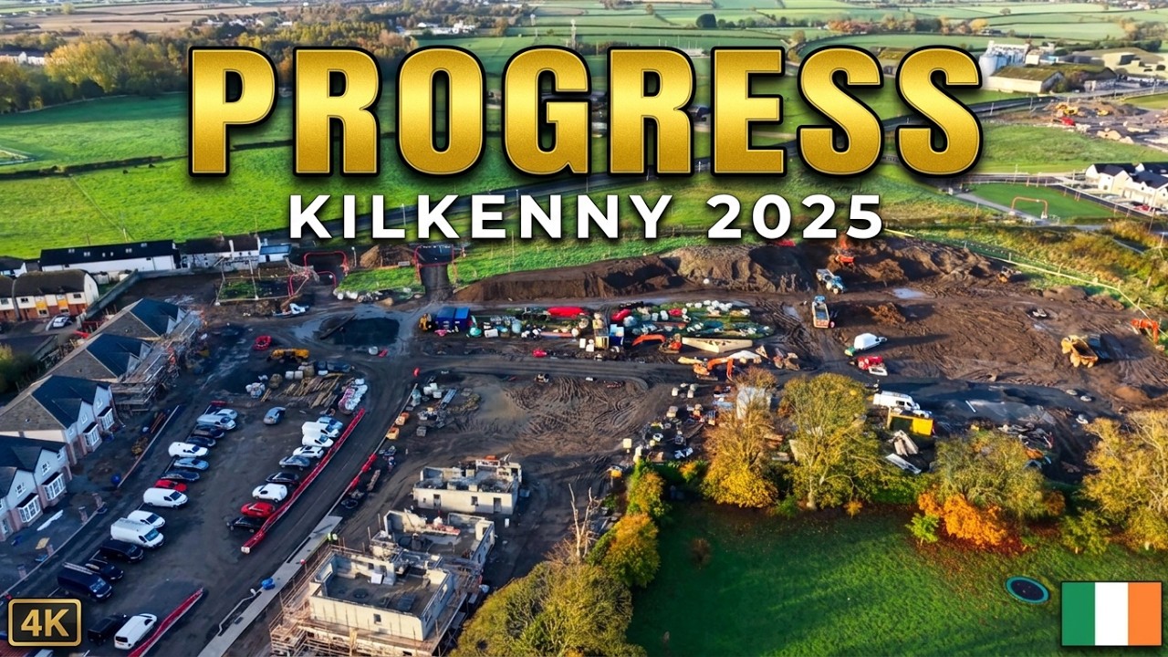 New Development Progress Kilkenny Ireland update 4k Drone footage 