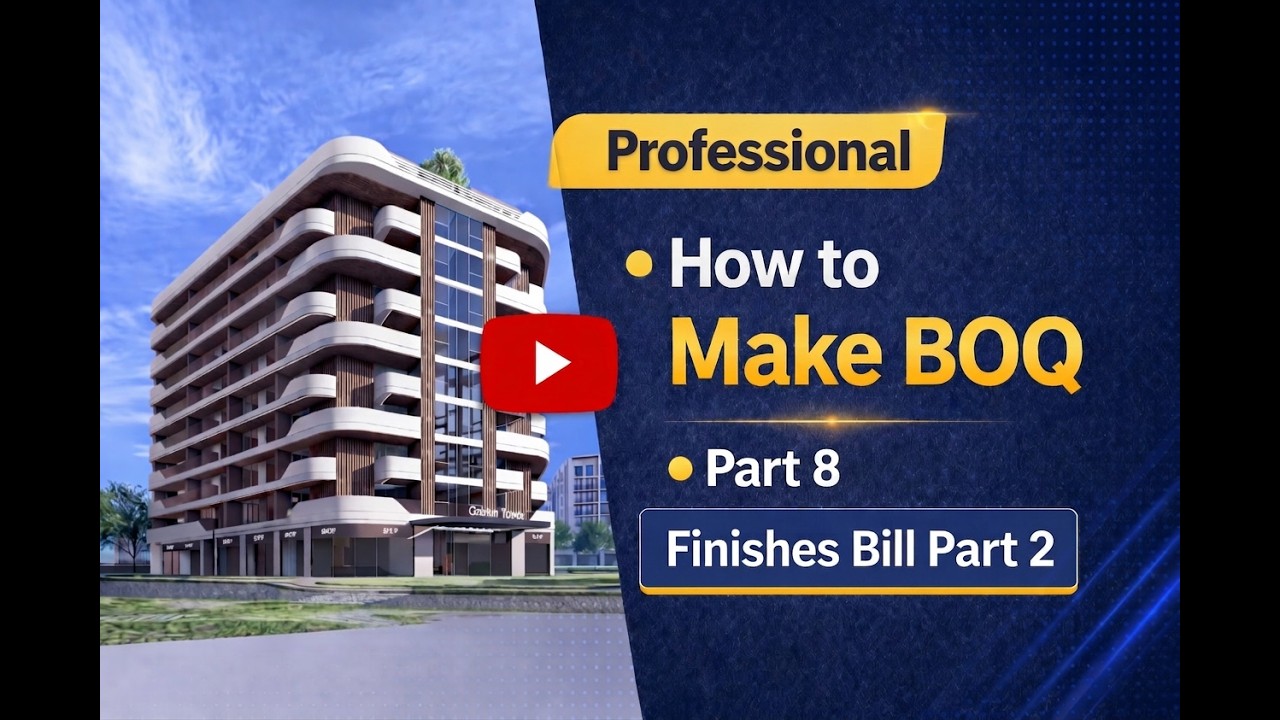 How to Prepare BOQ from Drawings | Finishes Bill Part 8