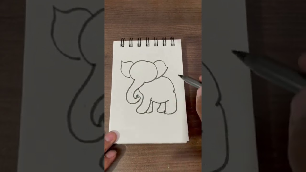How to draw an elephant for kids | easy elephant drawing step by step | kids drawing tutorial