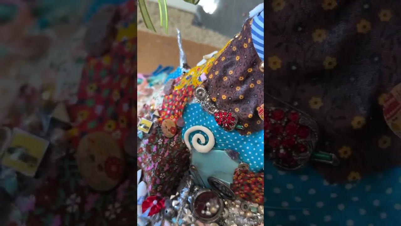 Assemblage Sculpture with Found Objects #art #scuplture #thrift #diy