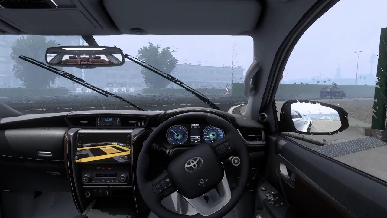 Toyota Fortuner AN160 - Drive in Heavy Rain 🌧️ | Euro Truck Simulator 2