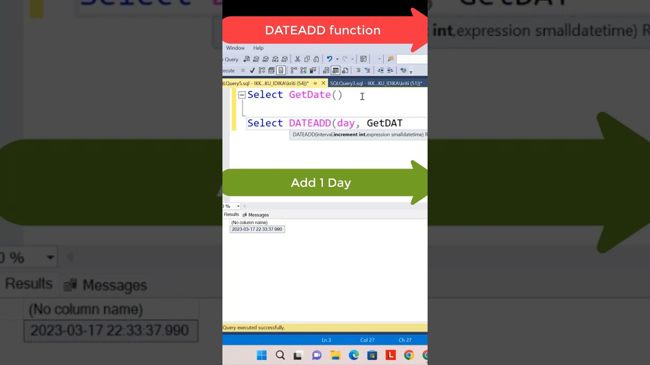 SQL Tips | How To Increment DATE Values ? DATEADD