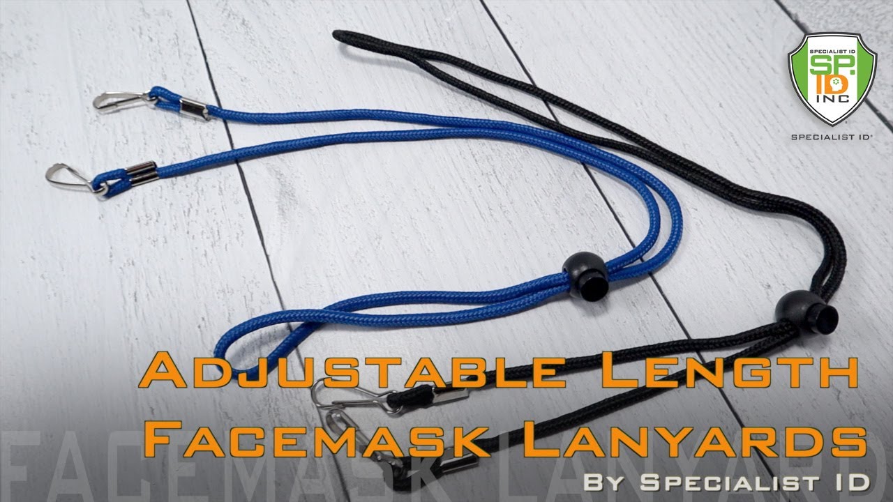 Adjustable Length Face Mask Lanyard