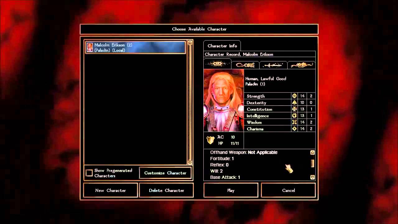 Let's Play Neverwinter Nights #001 Introducing Malcolm 