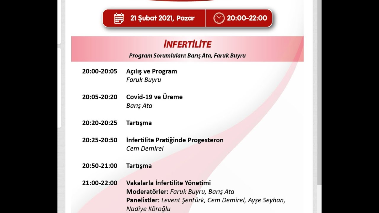 21 Şubat 2021 İnfertilite